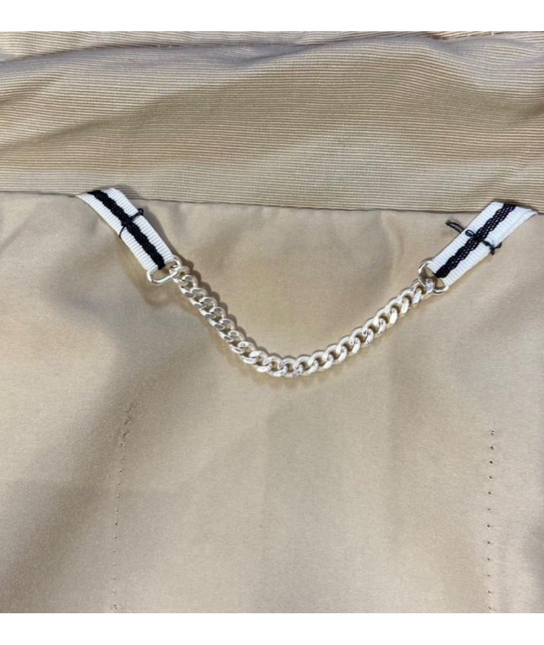 MAX MARA Бежевый хлопковый тренч/плащ, фото 3