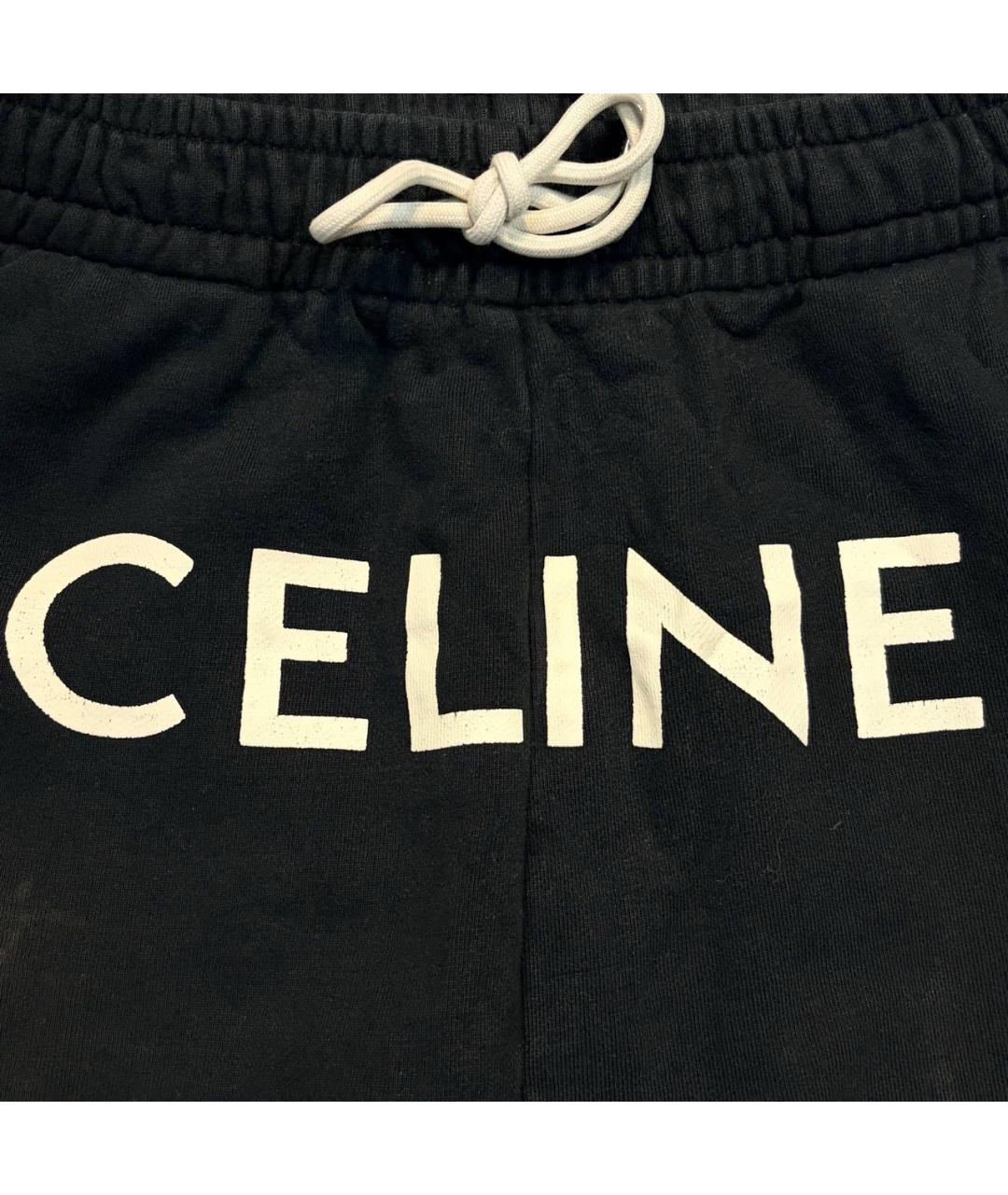 CELINE Черные хлопковые повседневные брюки, фото 3