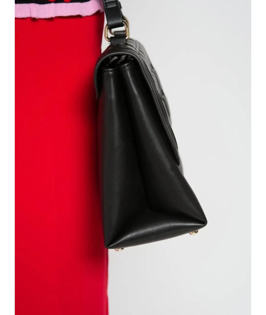 TRUSSARDI Черная сумка с короткими ручками из искусственной кожи, фото 5