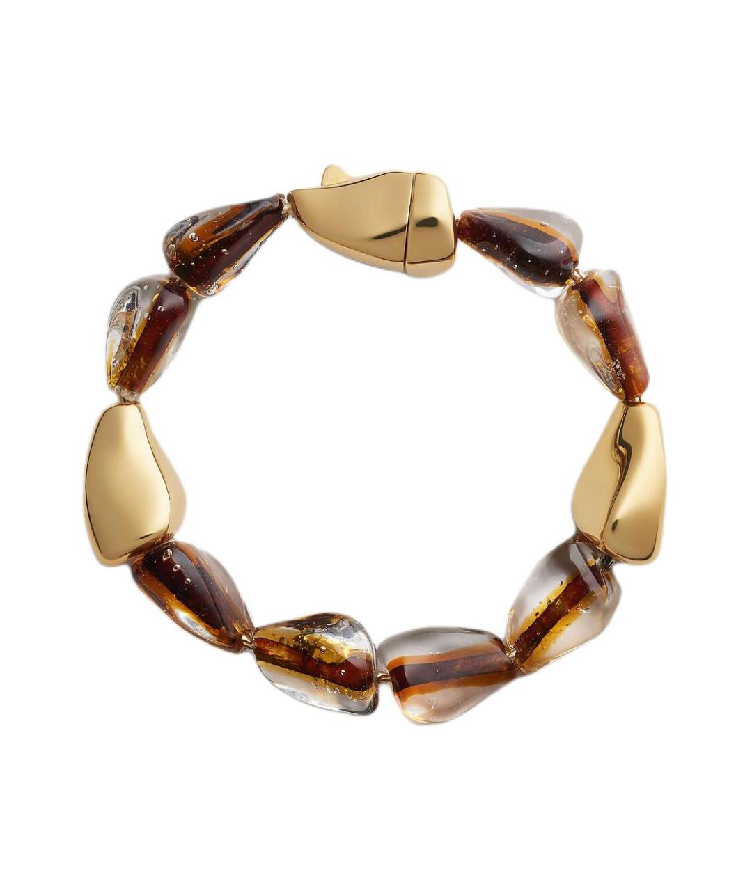 BOTTEGA VENETA Коричневый серебряный браслет, фото 2