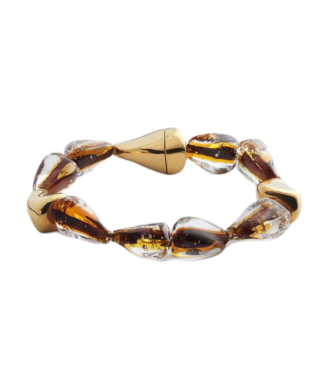 BOTTEGA VENETA Коричневый серебряный браслет, фото 1