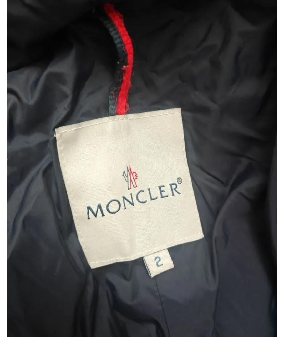 MONCLER Темно-синий пуховик, фото 3