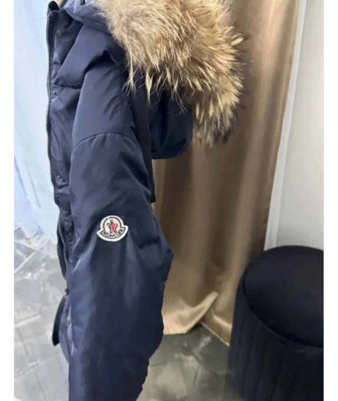 MONCLER Темно-синий пуховик, фото 4