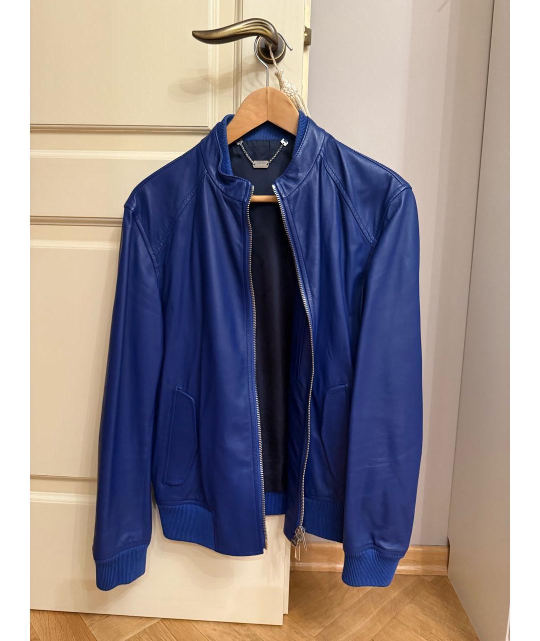 BILLIONAIRE Синяя кожаная куртка, фото 8