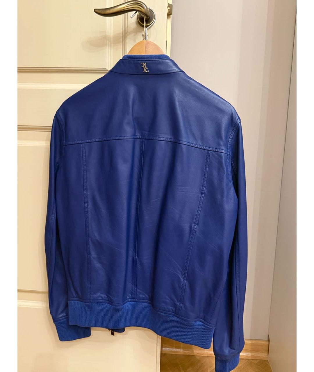 BILLIONAIRE Синяя кожаная куртка, фото 2