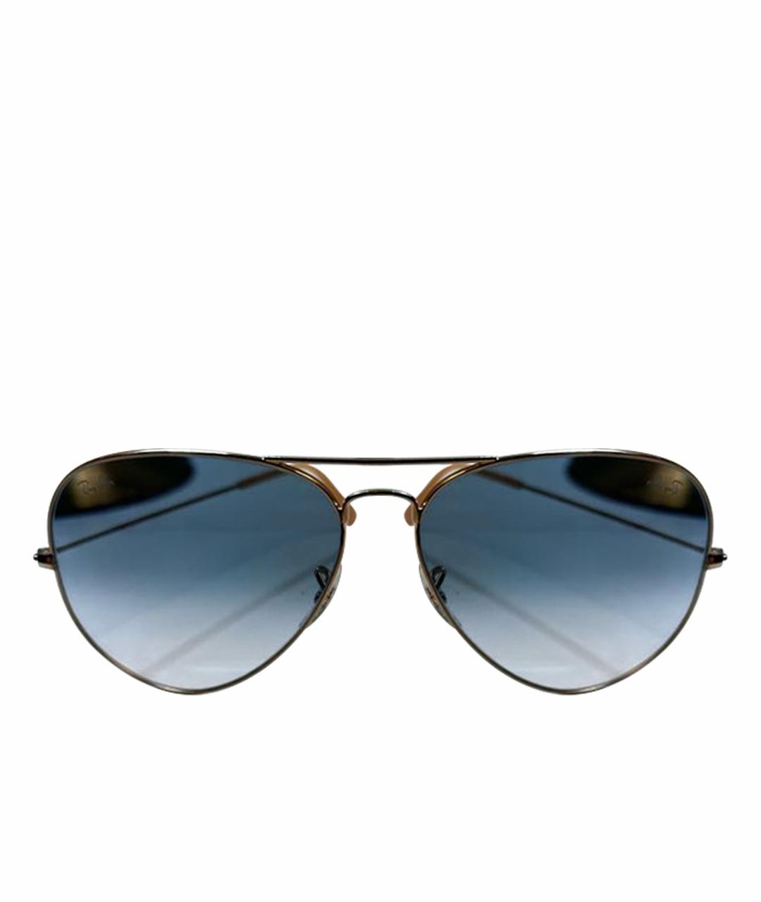 RAY BAN Голубые металлические солнцезащитные очки, фото 1