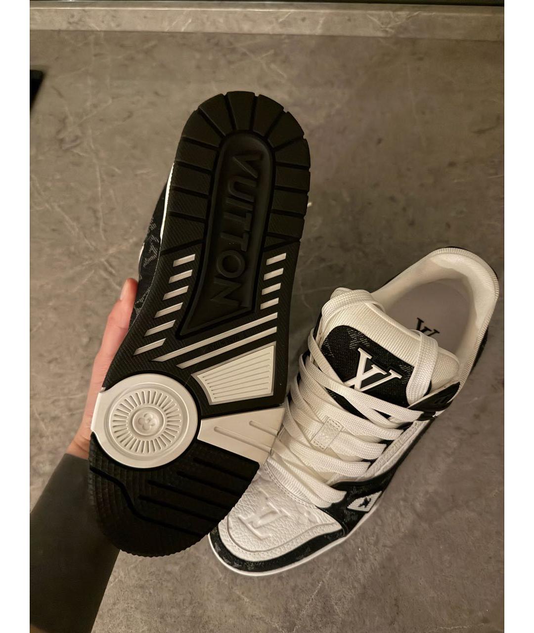 LOUIS VUITTON Белые кожаные кеды, фото 4