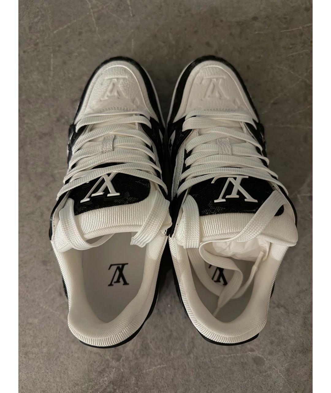 LOUIS VUITTON Белые кожаные кеды, фото 3