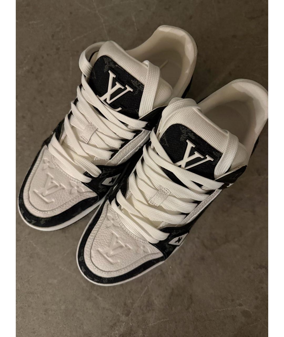 LOUIS VUITTON Белые кожаные кеды, фото 2