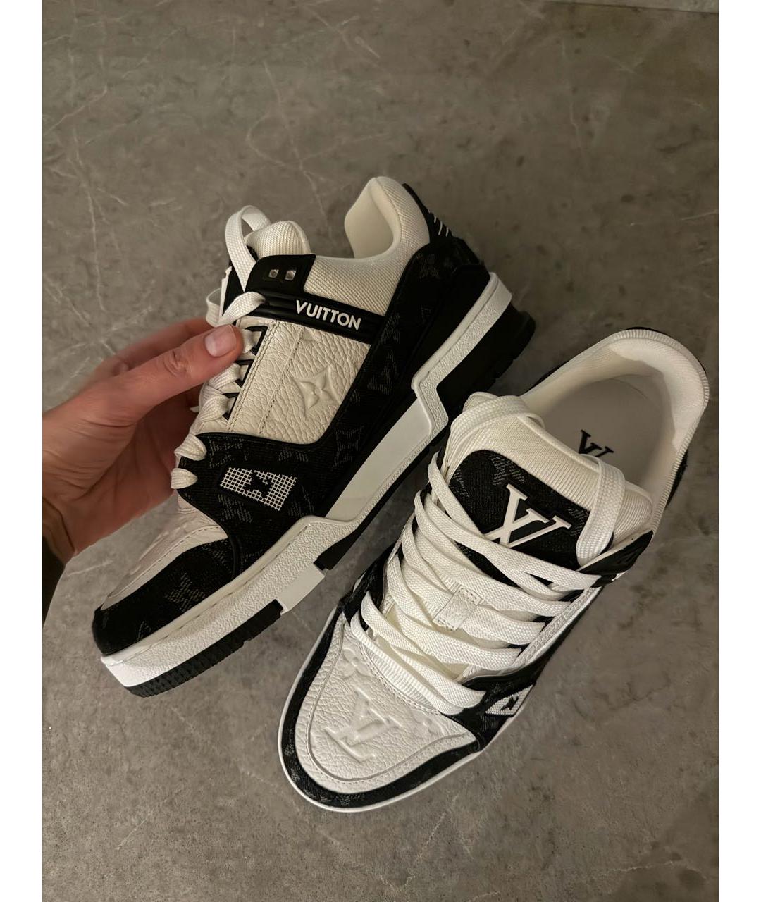 LOUIS VUITTON Белые кожаные кеды, фото 5