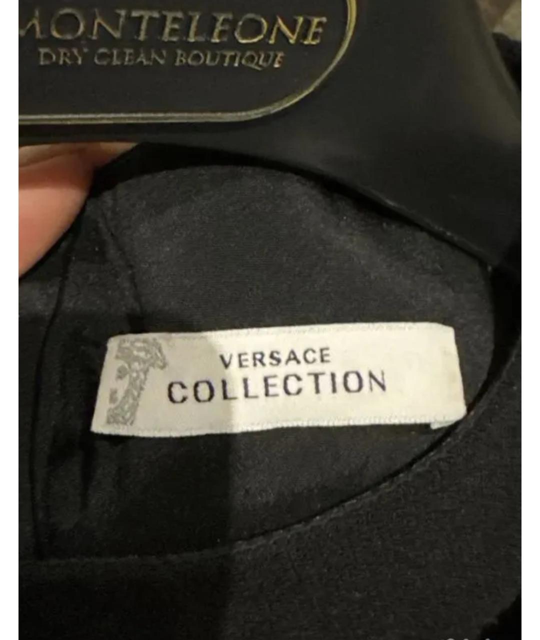 VERSACE Черное вискозное вечернее платье, фото 2