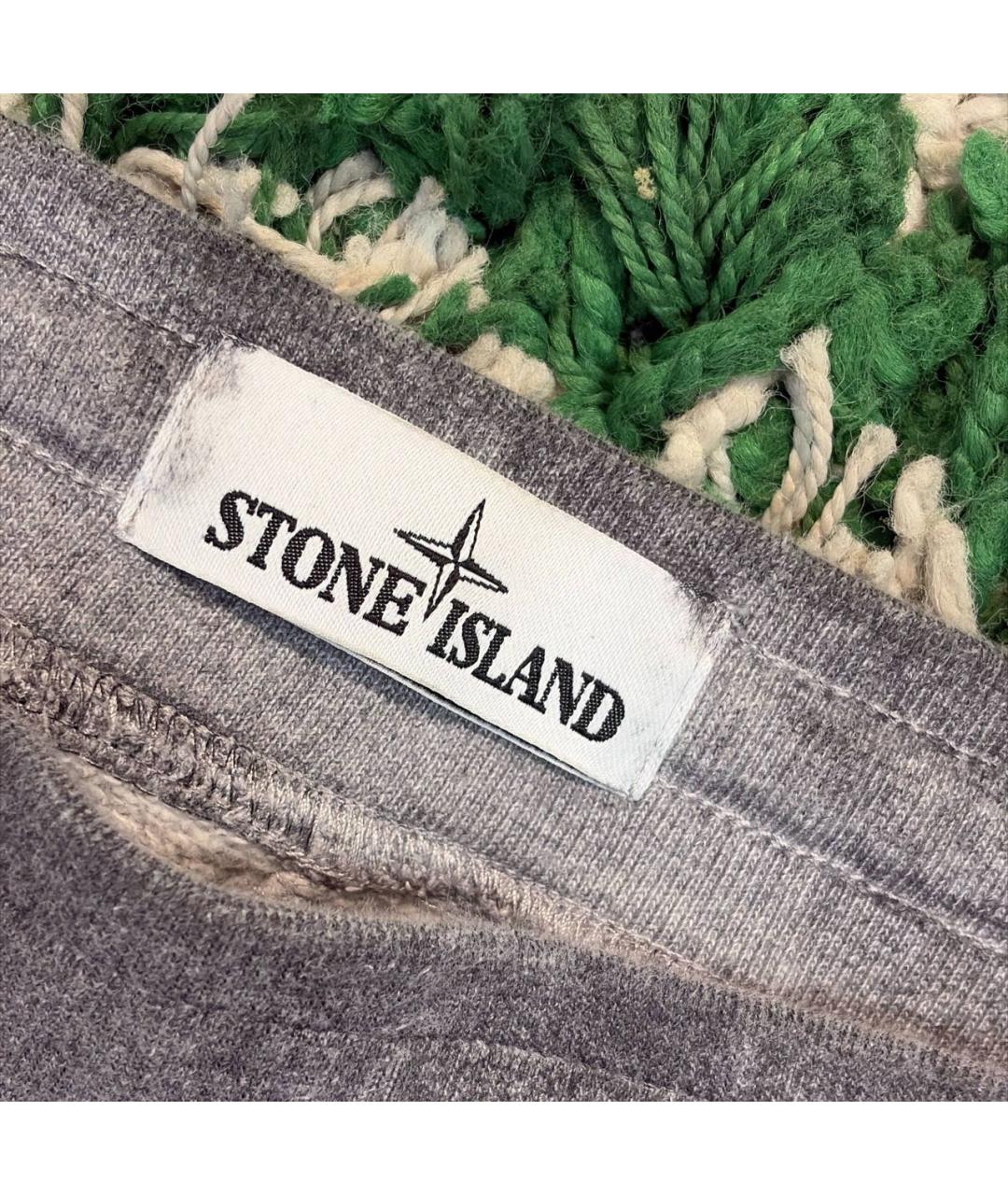 STONE ISLAND Антрацитовые хлопковые повседневные брюки, фото 4