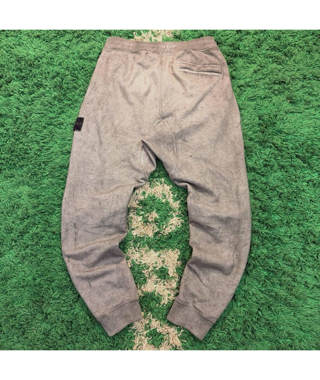 STONE ISLAND Антрацитовые хлопковые повседневные брюки, фото 2