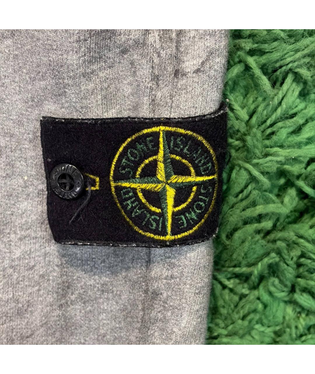 STONE ISLAND Антрацитовые хлопковые повседневные брюки, фото 3