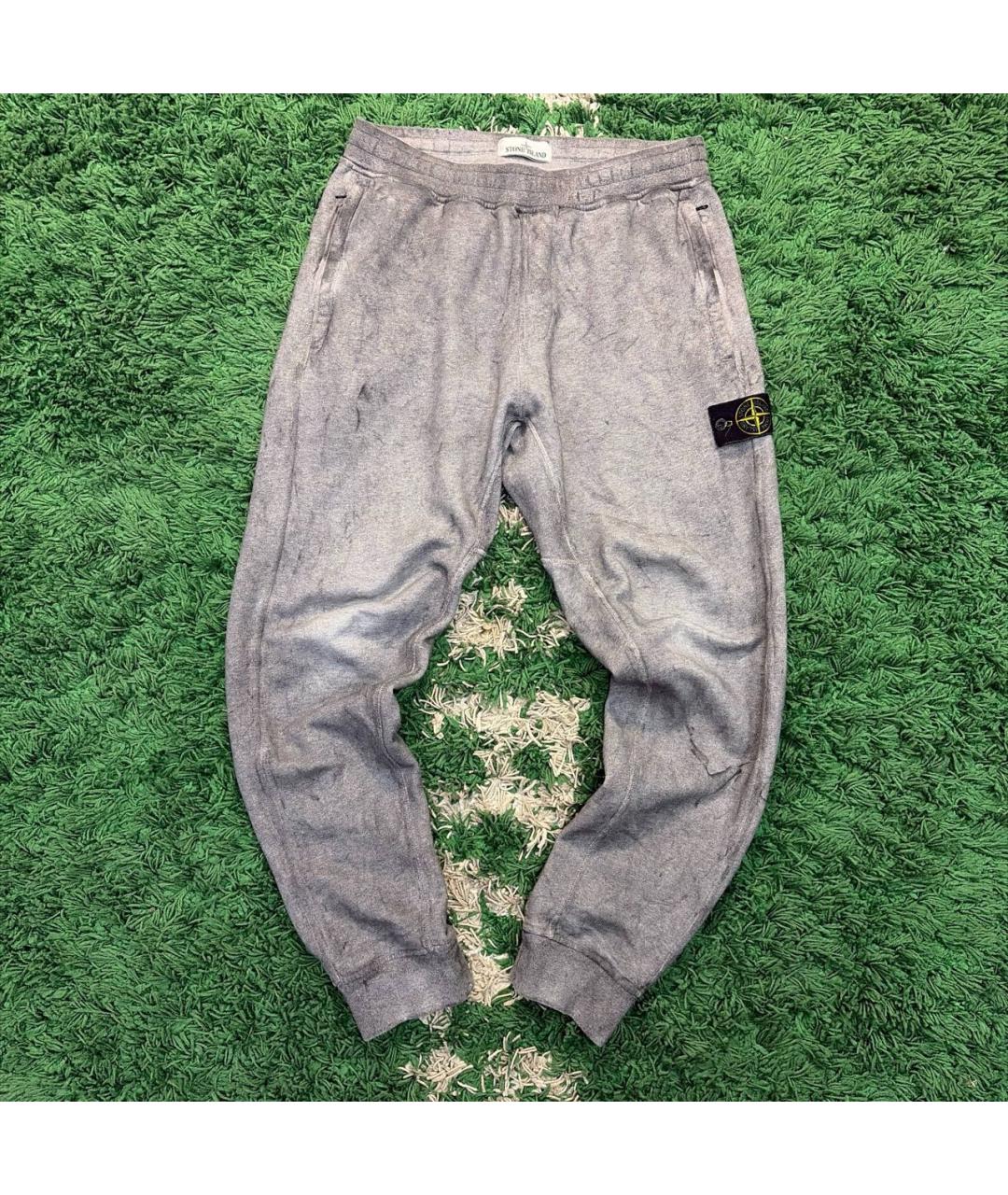 STONE ISLAND Антрацитовые хлопковые повседневные брюки, фото 6