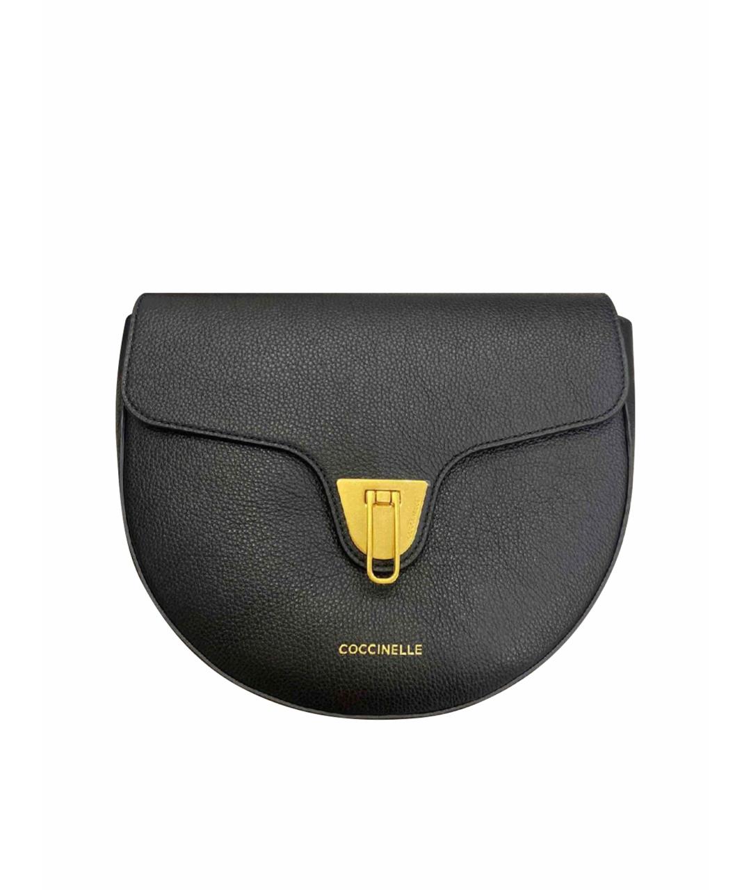 COCCINELLE Черная кожаная сумка через плечо, фото 1