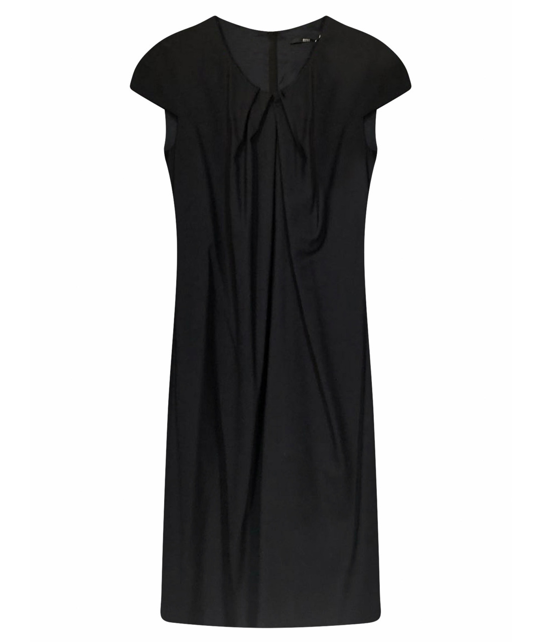 HUGO BOSS Черное шерстяное повседневное платье, фото 1