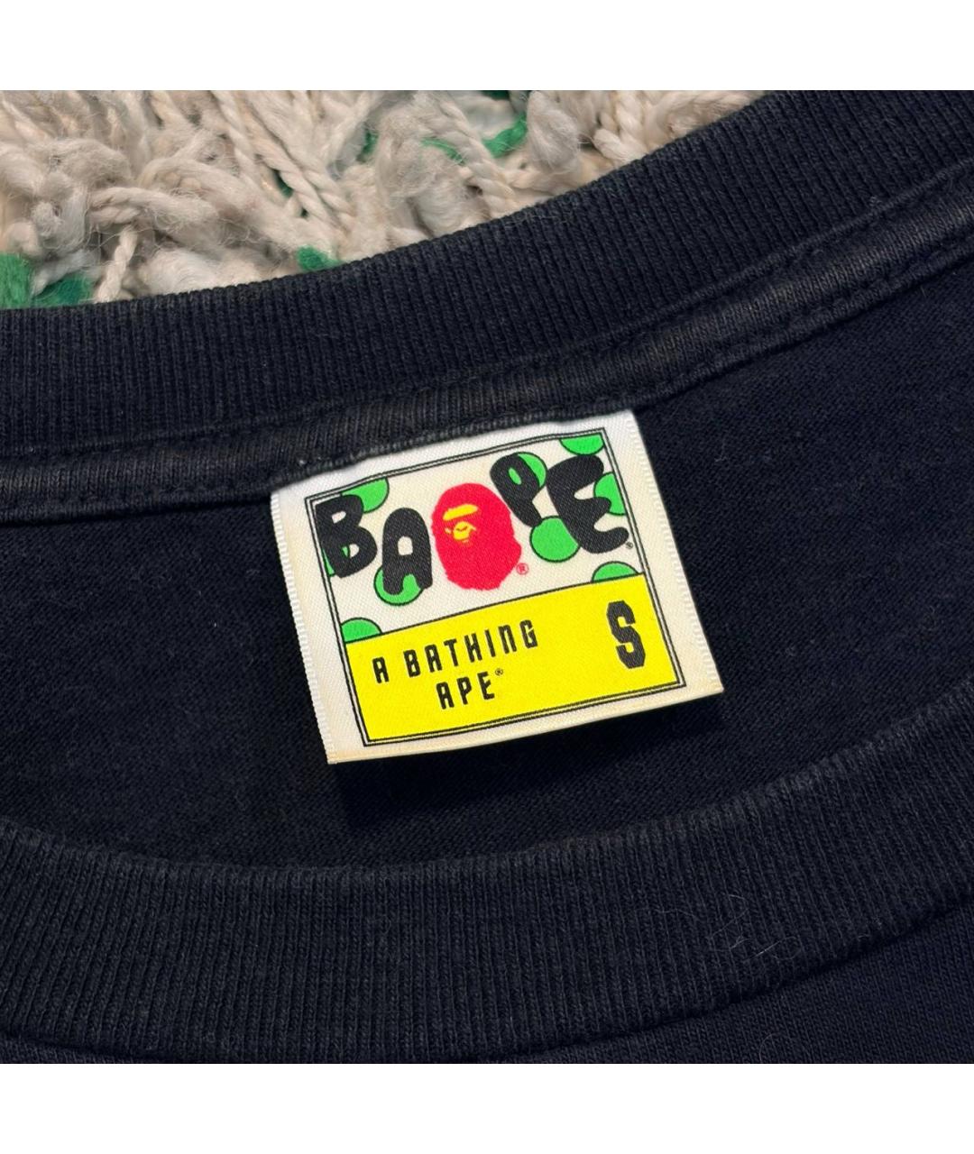 BAPE Черная хлопковая футболка, фото 4