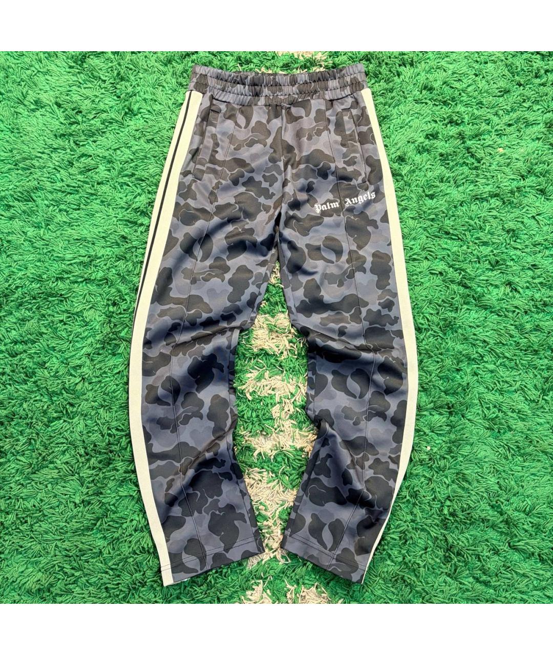 PALM ANGELS Антрацитовые хлопковые повседневные брюки, фото 6