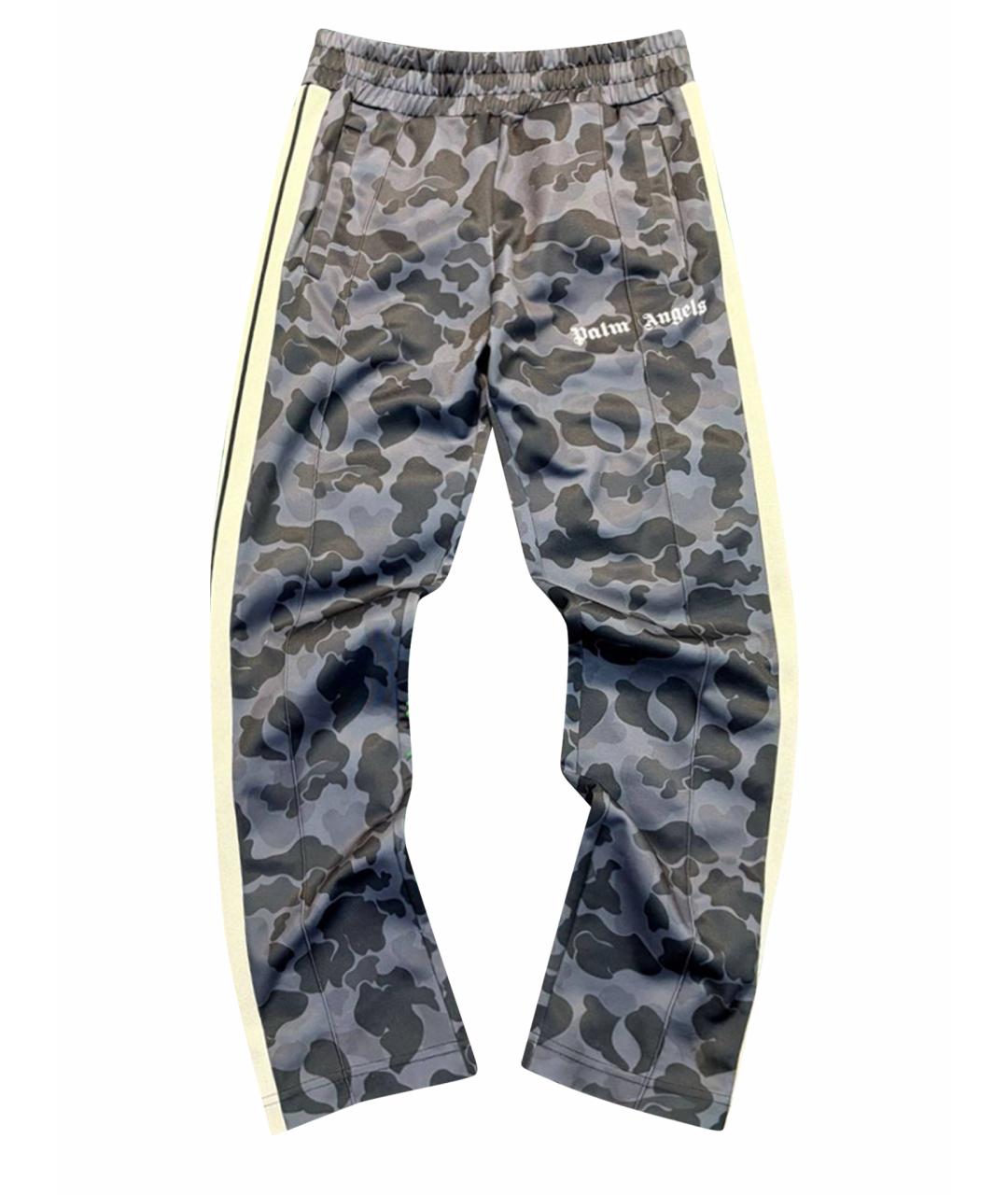 PALM ANGELS Антрацитовые хлопковые повседневные брюки, фото 1