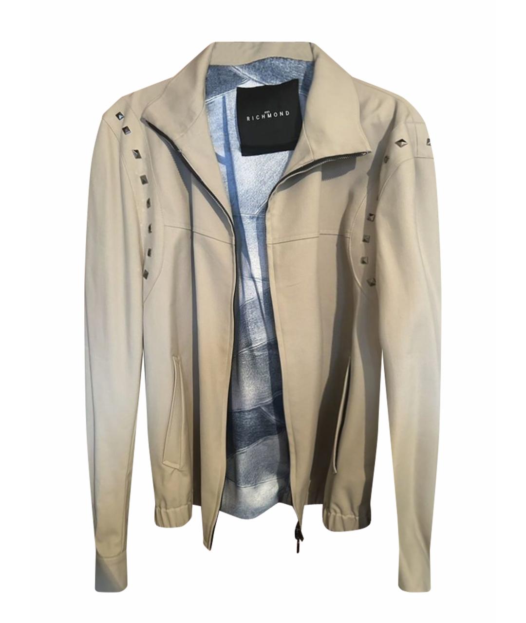 JOHN RICHMOND Бежевая хлопковая куртка, фото 1