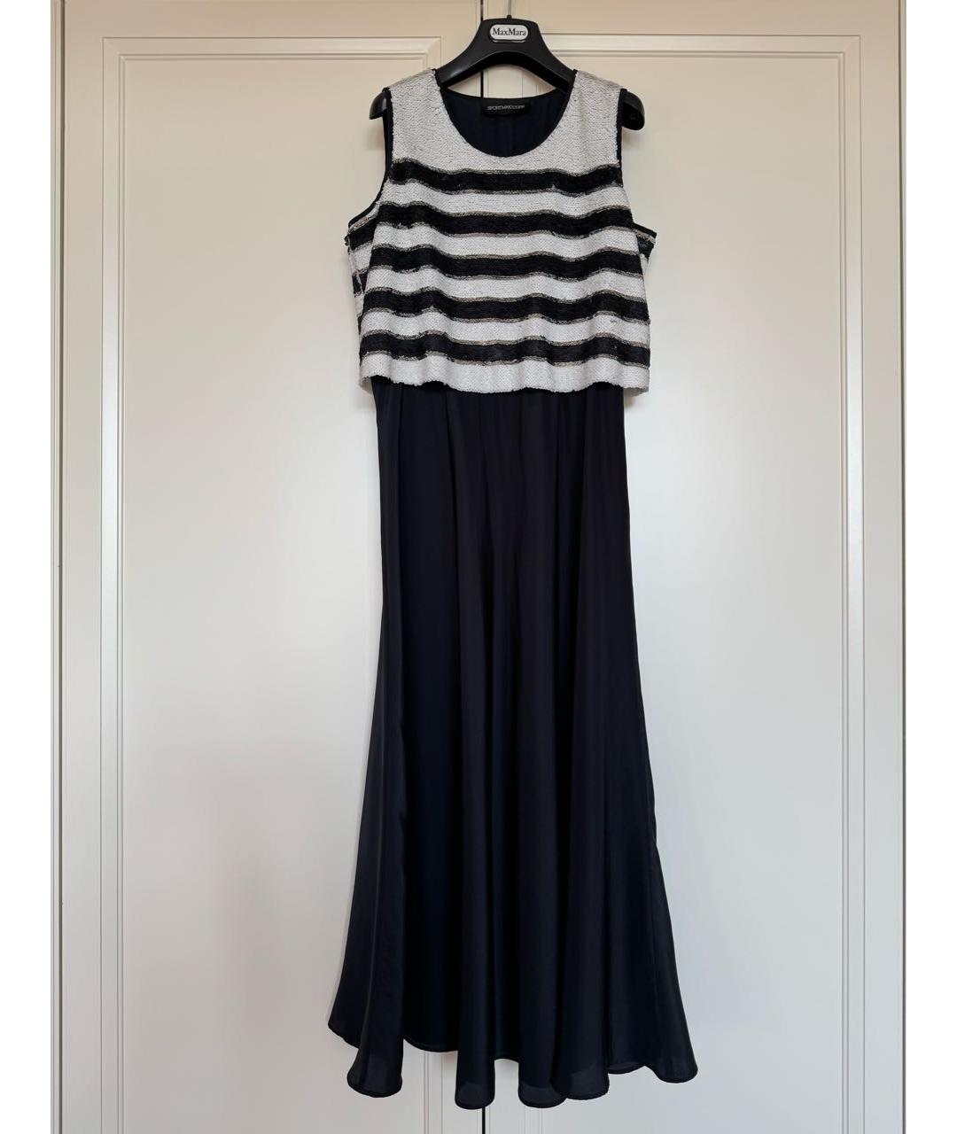 SPORT MAX CODE Темно-синее полиэстеровое вечернее платье, фото 2