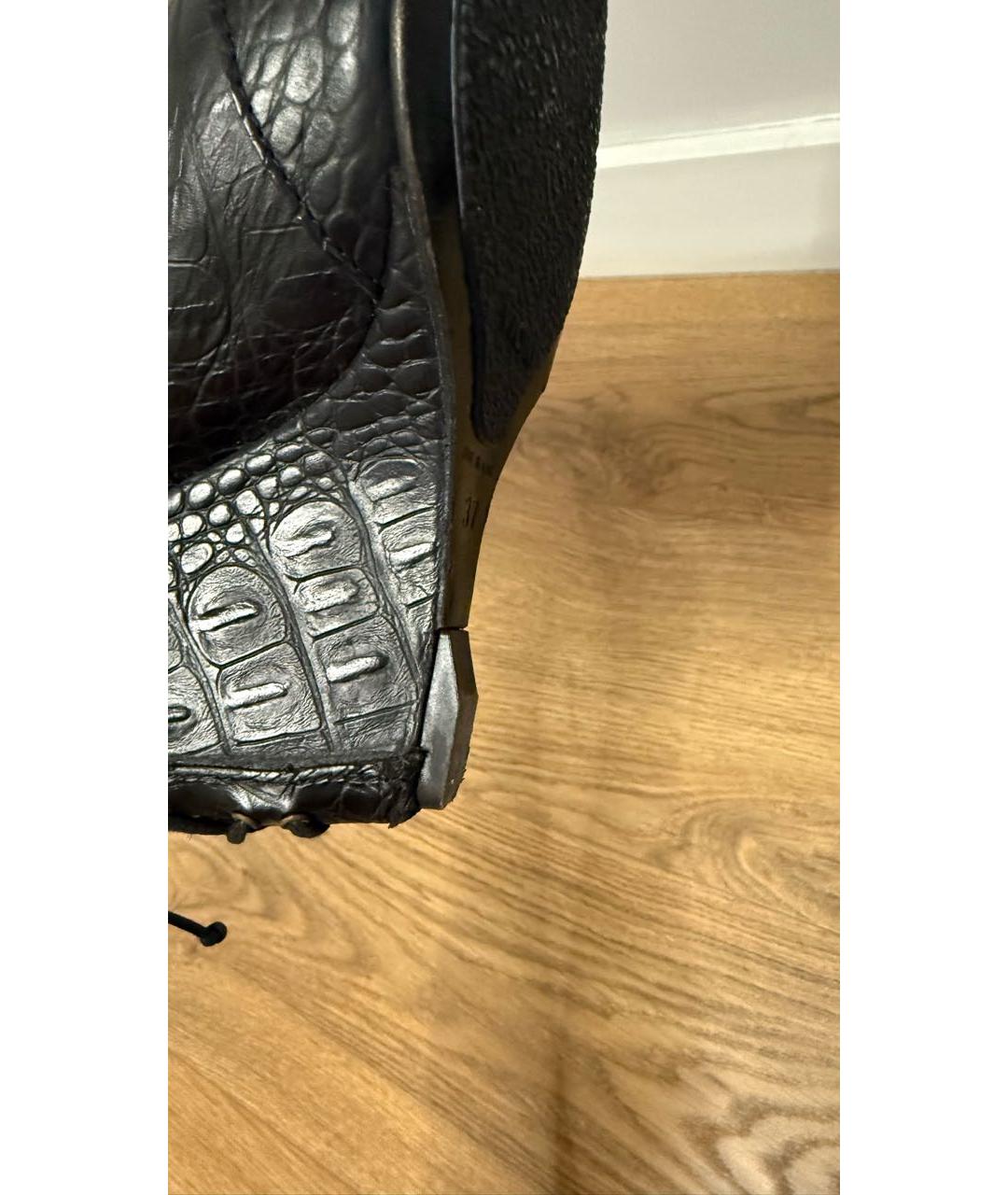 VICINI Черные кожаные сапоги, фото 4