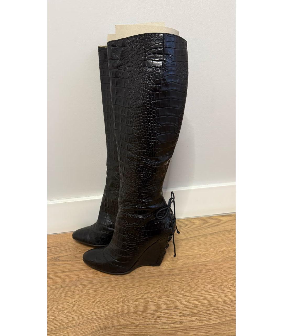 VICINI Черные кожаные сапоги, фото 5