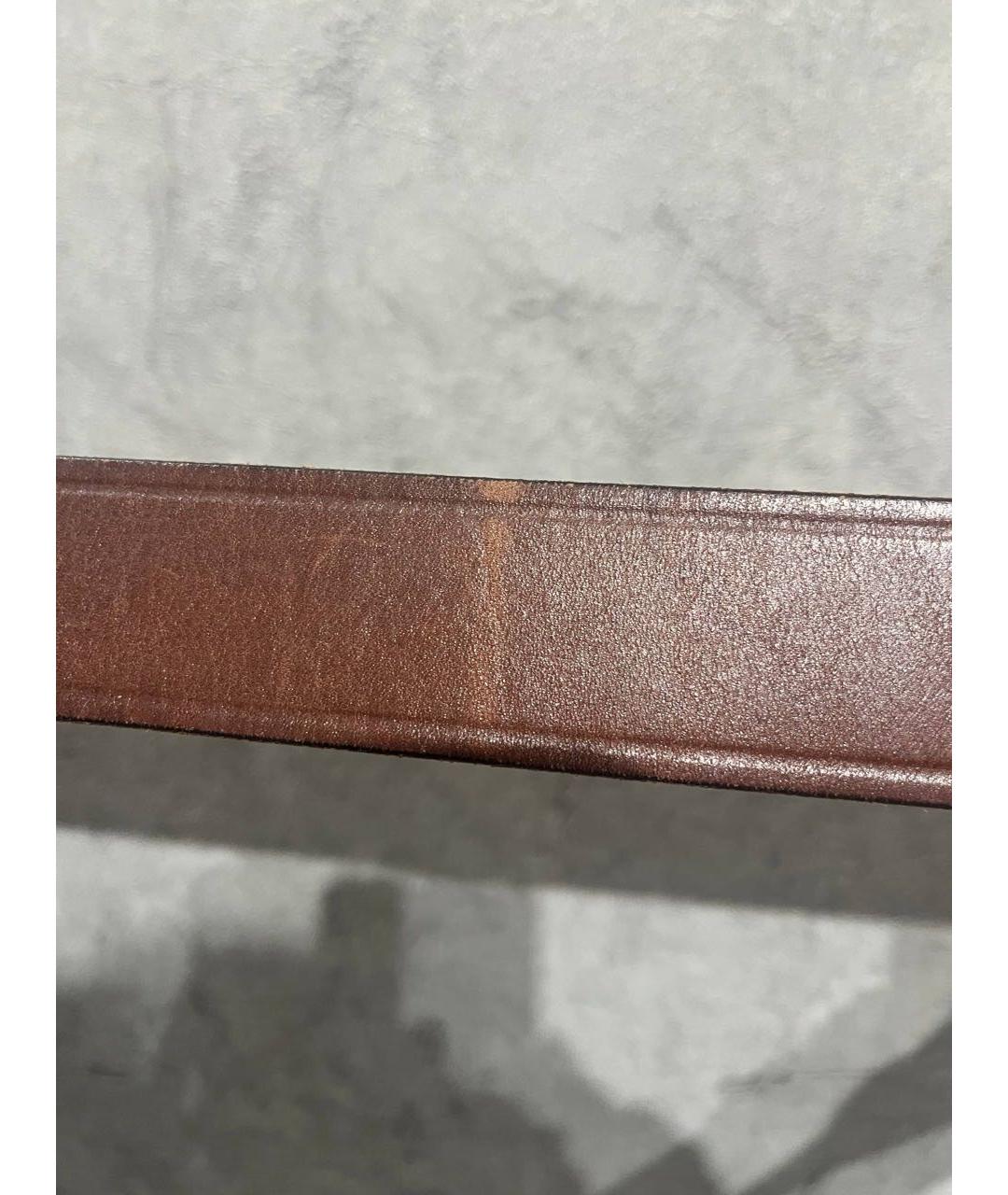 DOLCE&GABBANA Коричневый кожаный ремень, фото 7