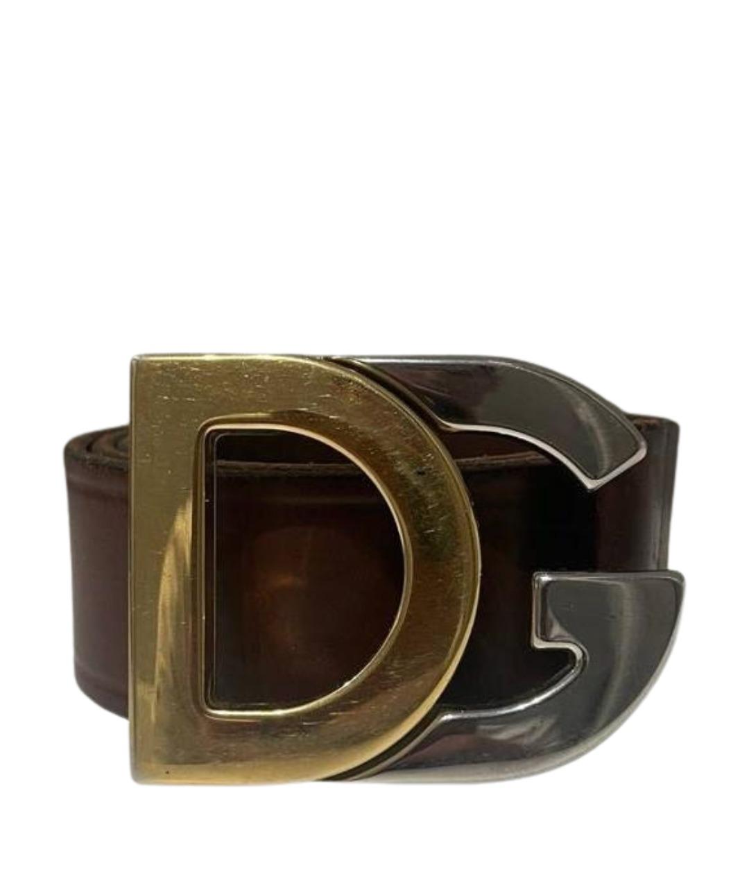 DOLCE&GABBANA Коричневый кожаный ремень, фото 1