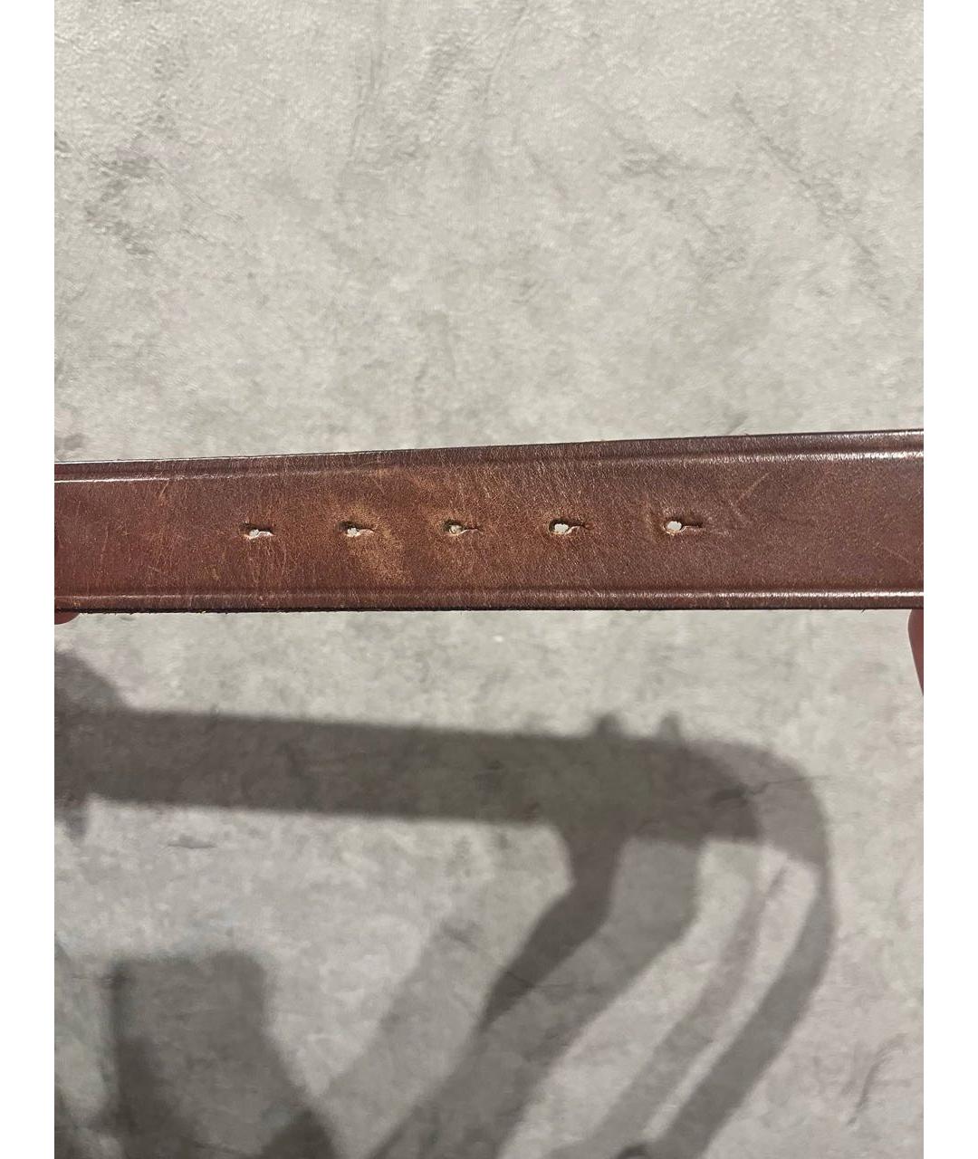 DOLCE&GABBANA Коричневый кожаный ремень, фото 6