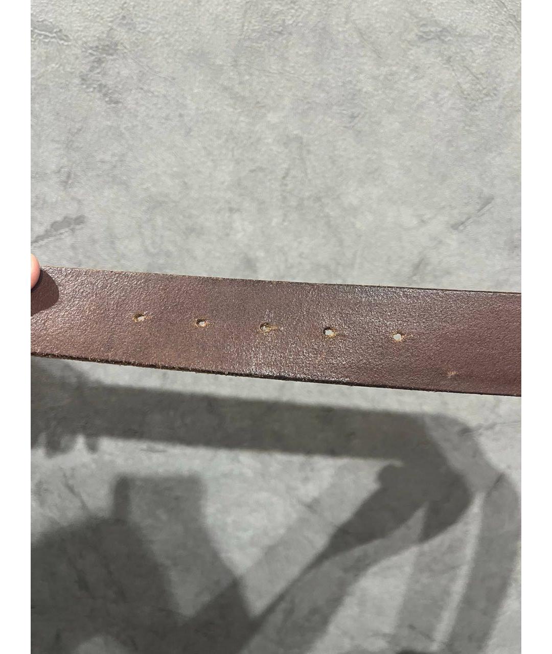 DOLCE&GABBANA Коричневый кожаный ремень, фото 5