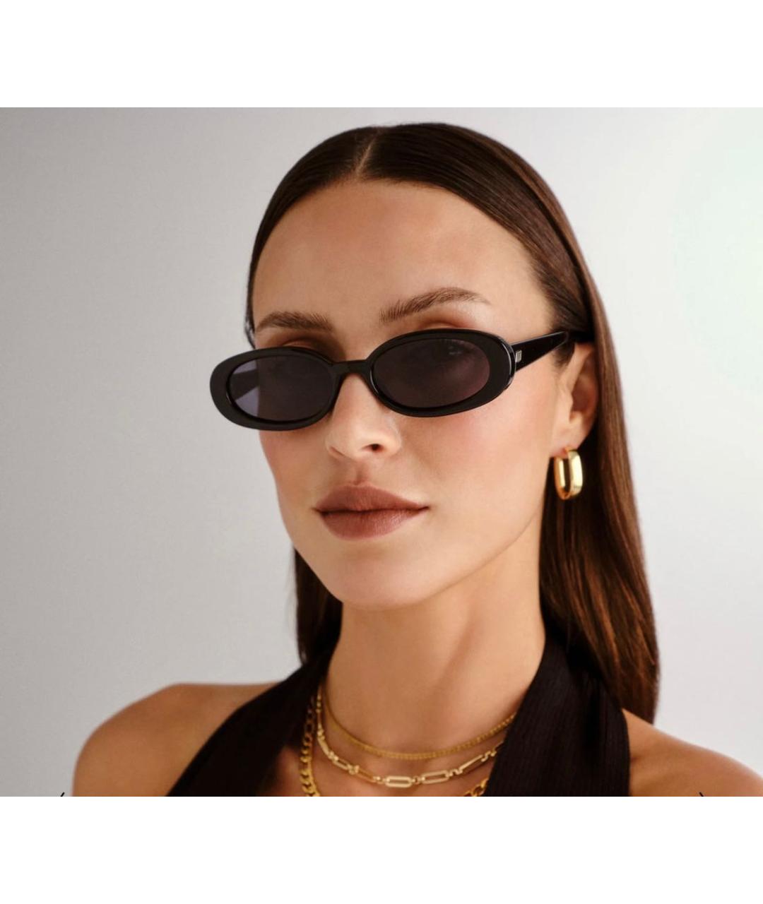 LE SPECS Коричневые пластиковые солнцезащитные очки, фото 7