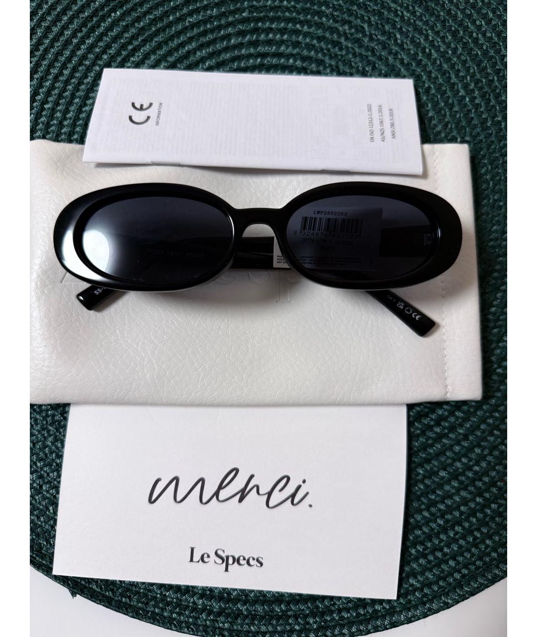 LE SPECS Коричневые пластиковые солнцезащитные очки, фото 4