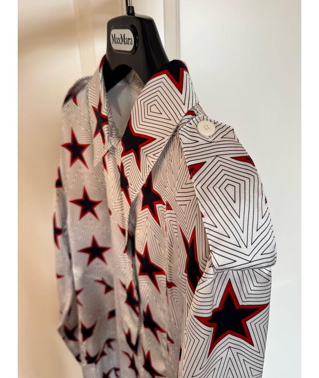 SPORTMAX Белое шелковое вечернее платье, фото 8