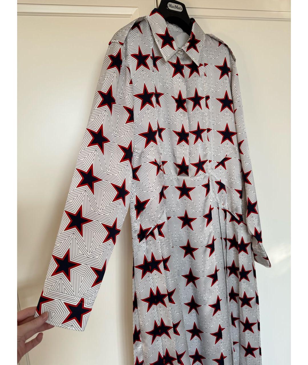 SPORTMAX Белое шелковое вечернее платье, фото 5