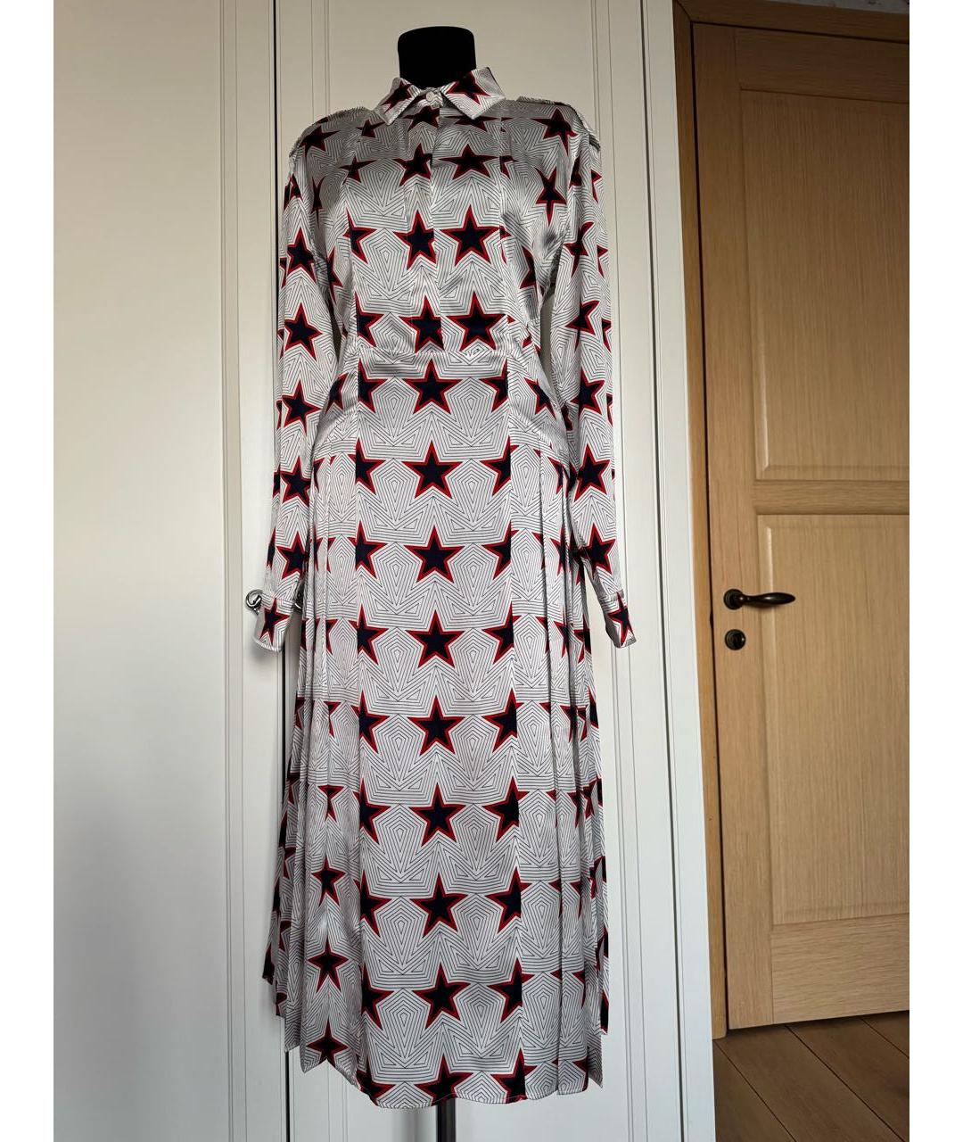 SPORTMAX Белое шелковое вечернее платье, фото 4