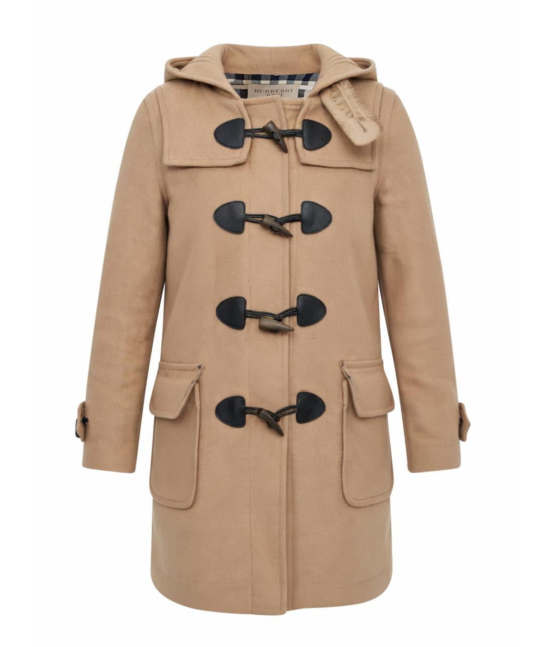 BURBERRY Бежевое шерстяное пальто, фото 1