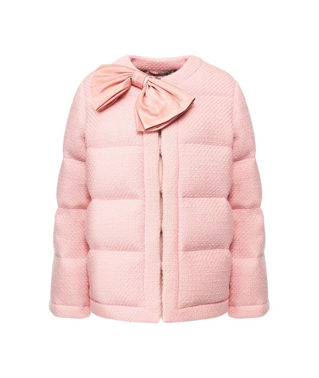 GUCCI Розовый шерстяной пуховик, фото 3