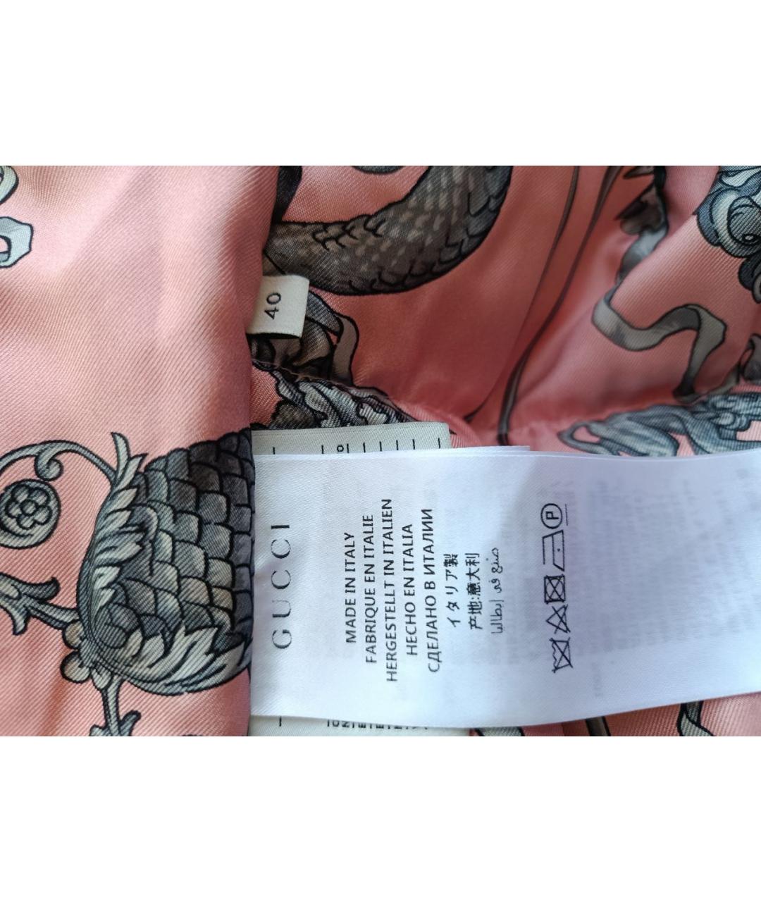 GUCCI Розовый шерстяной пуховик, фото 7