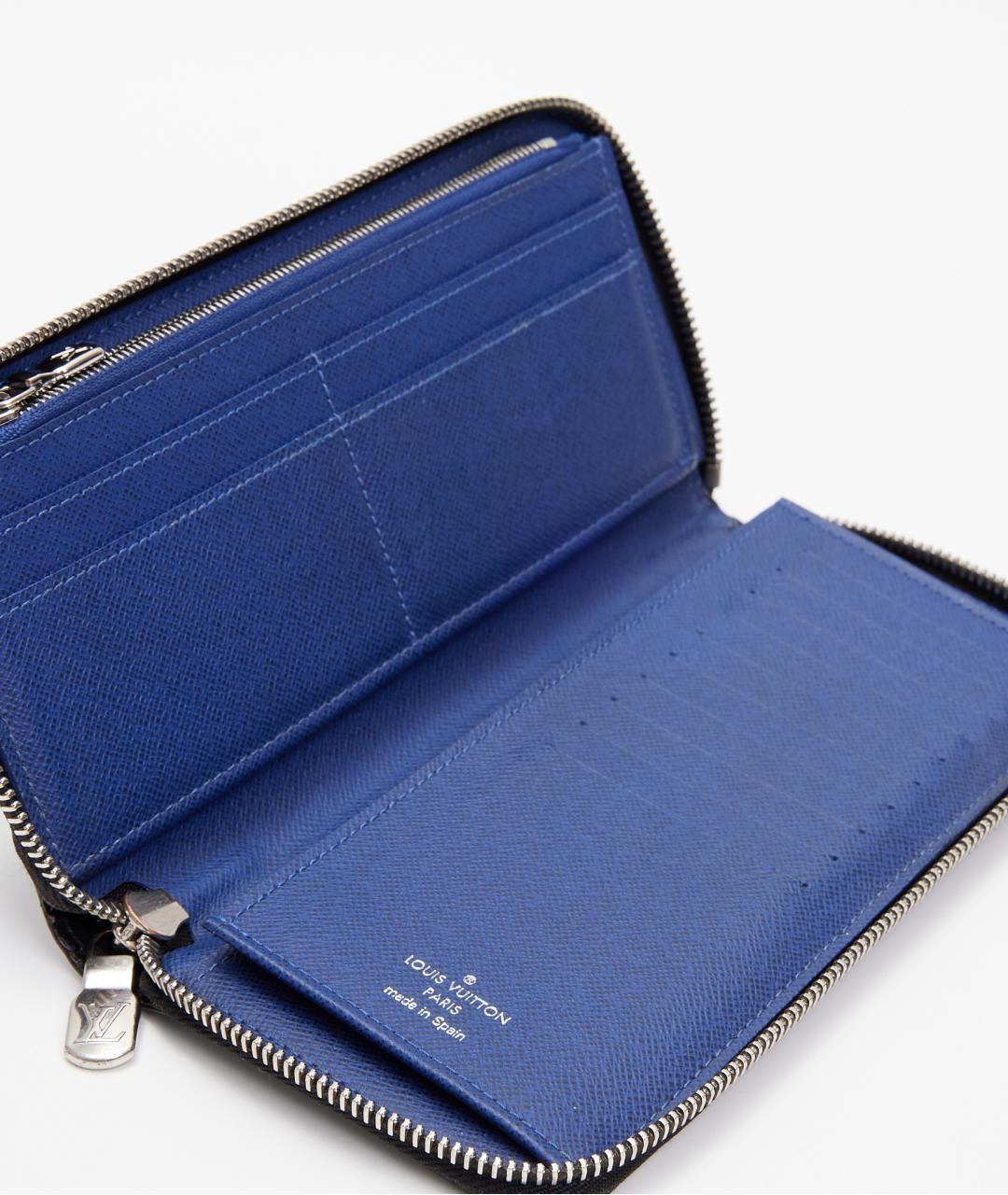 LOUIS VUITTON Синий кожаный кошелек, фото 3