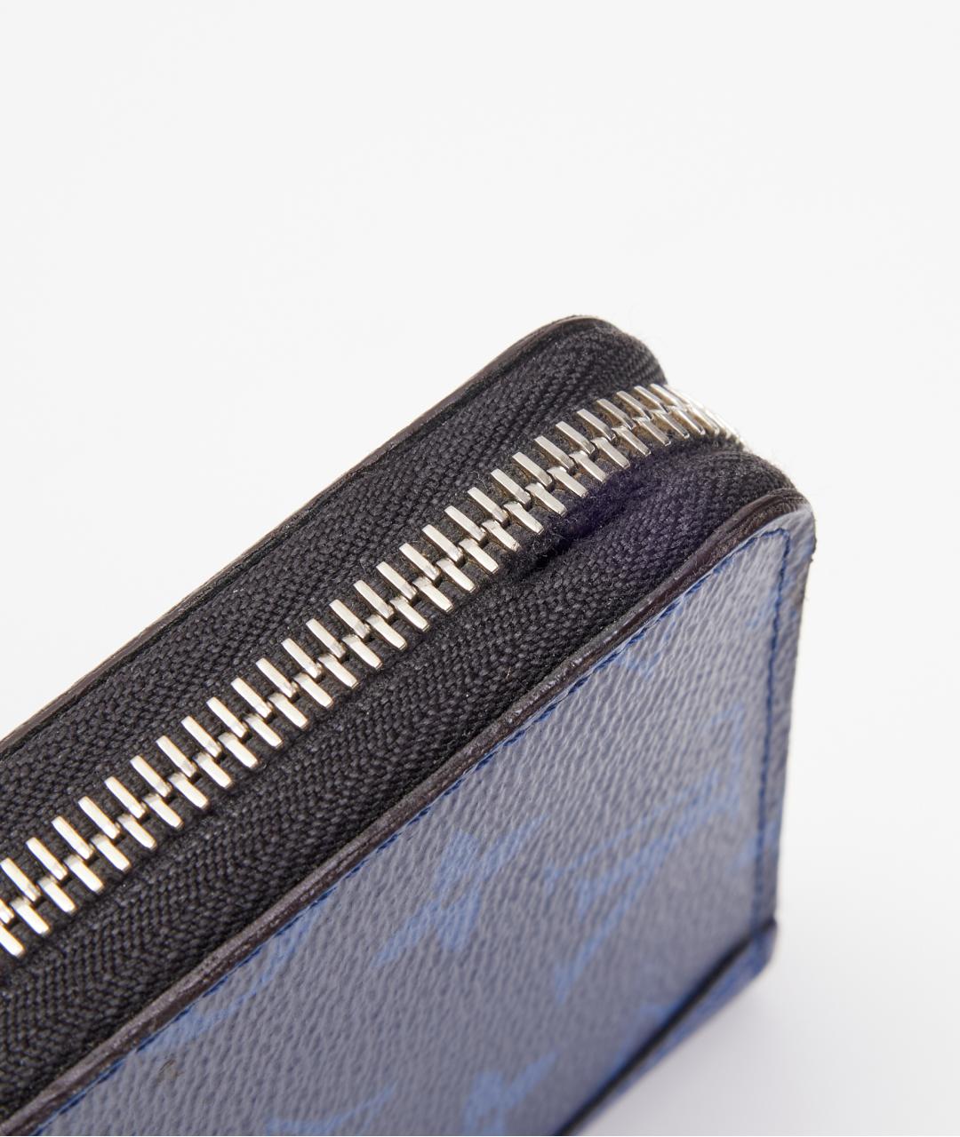 LOUIS VUITTON Синий кожаный кошелек, фото 5