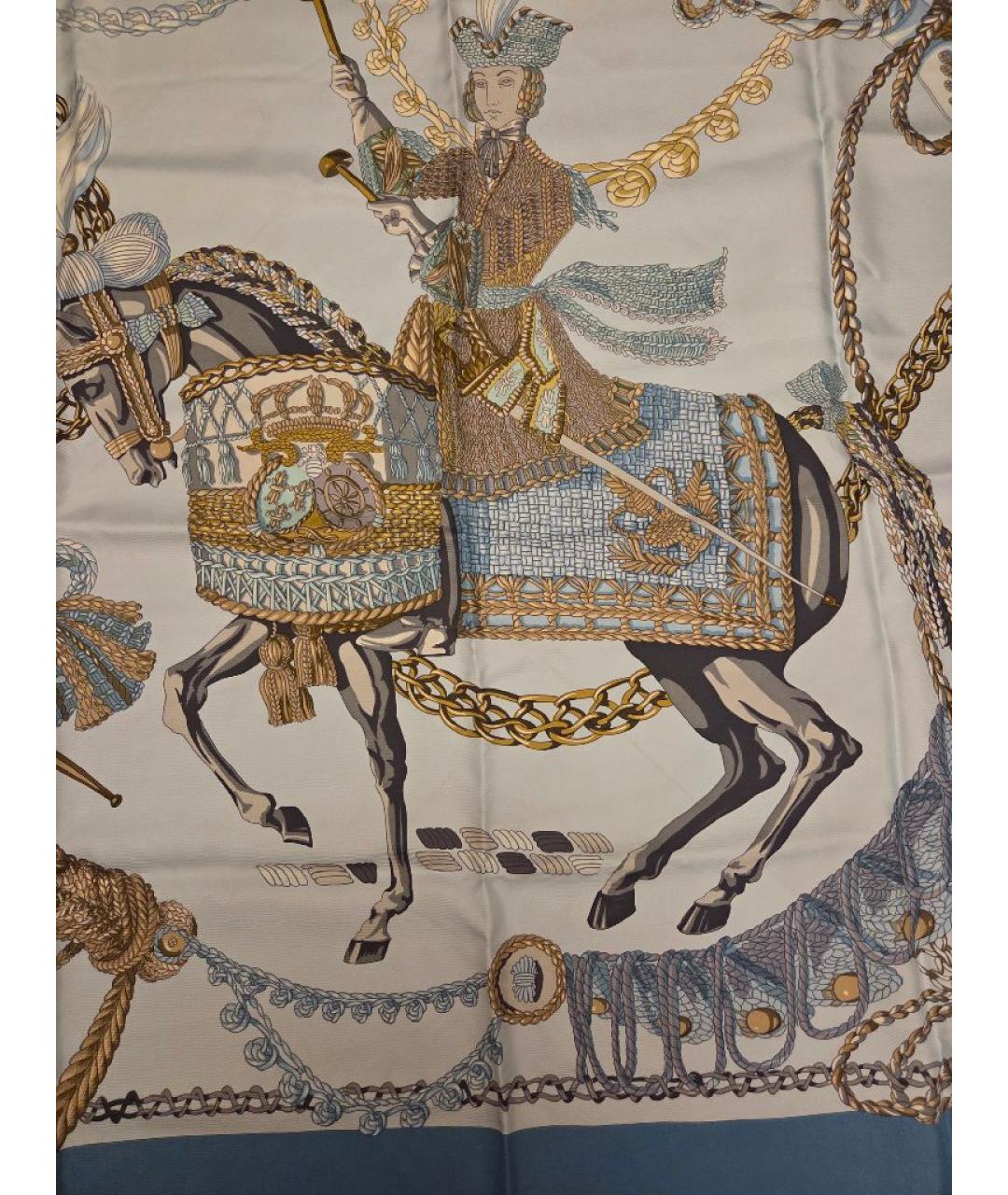 HERMES Мульти шелковый платок, фото 2