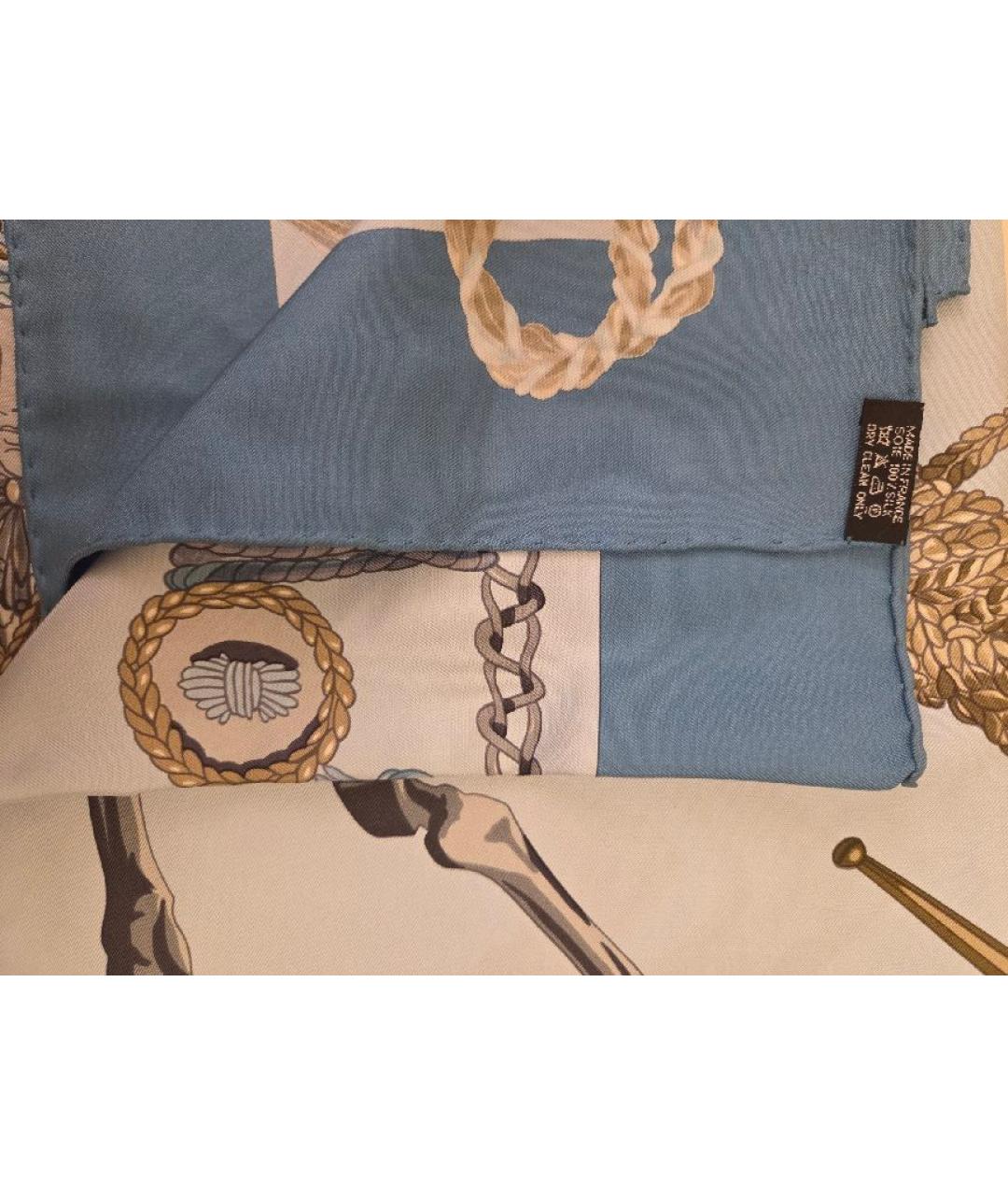 HERMES Мульти шелковый платок, фото 3