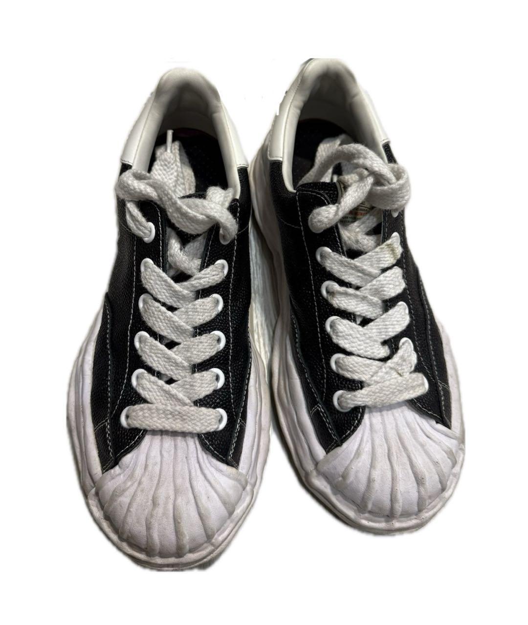 MAISON MIHARA YASUHIRO Черные кожаные низкие кроссовки / кеды, фото 2