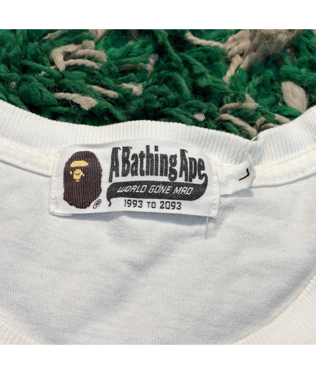 BAPE Белая хлопковая футболка, фото 4