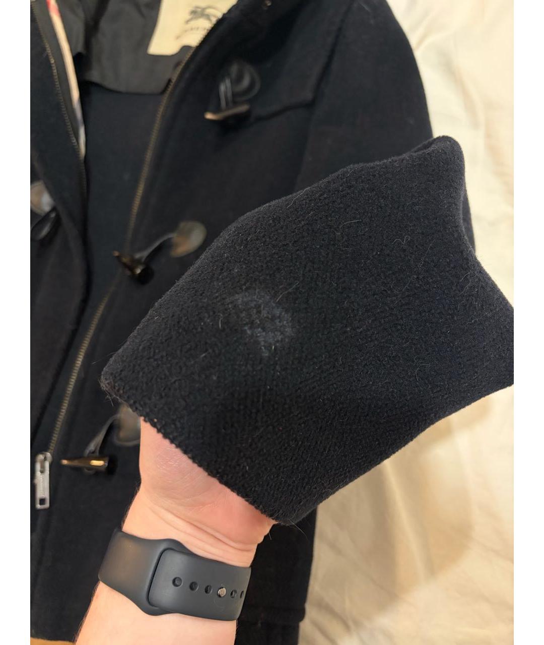 BURBERRY Черное шерстяное пальто, фото 7