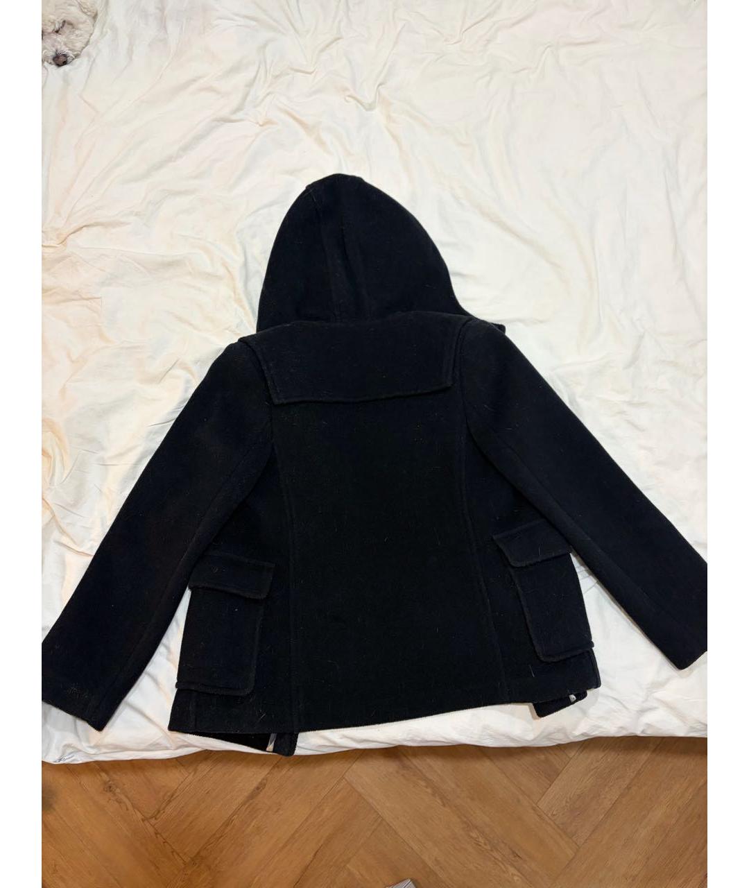 BURBERRY Черное шерстяное пальто, фото 2