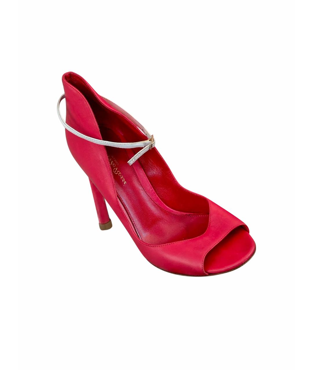 GIANVITO ROSSI Красные кожаные туфли, фото 1