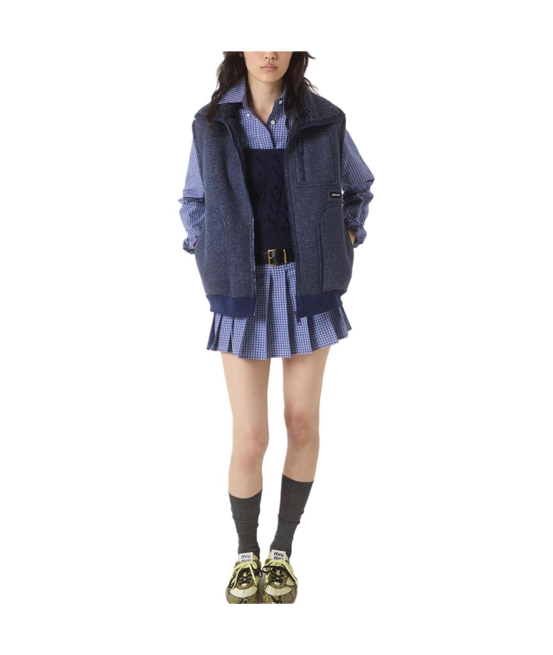 MIU MIU Синий жилет, фото 2